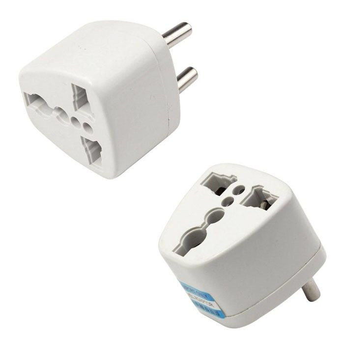 Giắc ổ cắm chuyển đổi đầu 3 chân sang 2 chân nguồn 220V thông thường - Hàng chính hãng