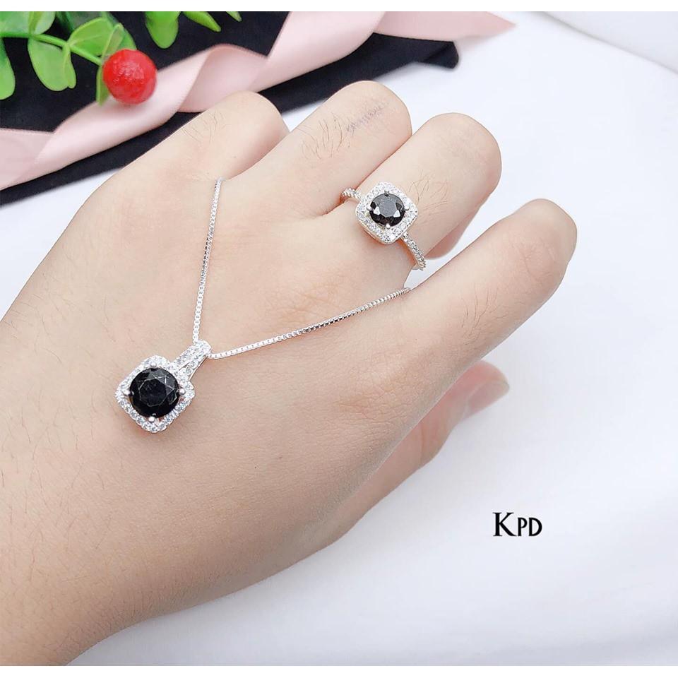 BỘ TRANG SỨC VUÔNG ĐÁ MÀU CỰC ĐẸP GIÁ RẺ -