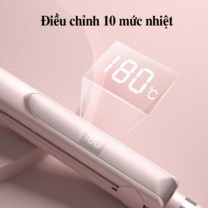 Máy ép tóc, duỗi tóc, là tóc đa năng VIVID&VOGUE VAV007A chưa ion âm và tinh dầu hỗ trợ mái tóc mềm mượt, chắc khỏe-Hàng chính hãng, Bh 12 tháng 1 đổi 1