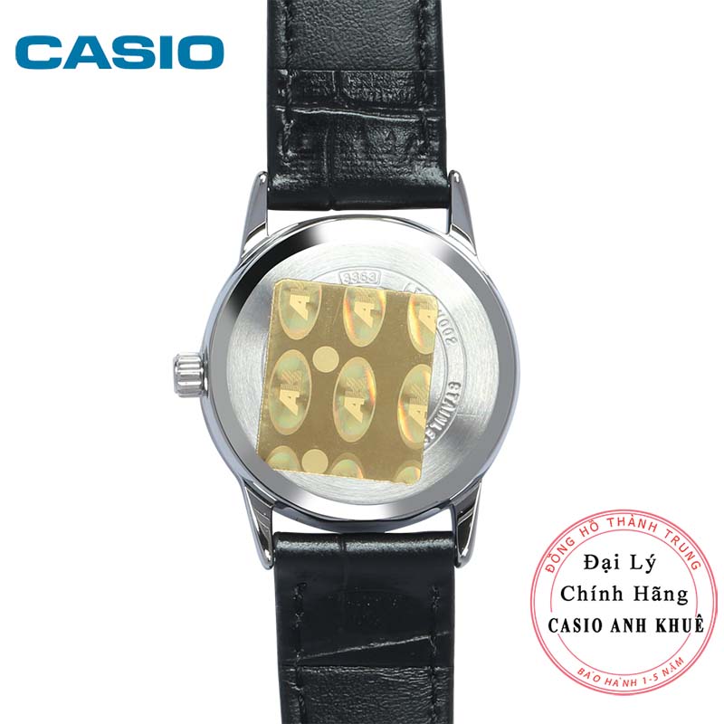 Đồng Hồ Nữ Casio LTP-V002L-1BUDF Dây Da Màu Đen - Mặt Số Có Lịch Ngày