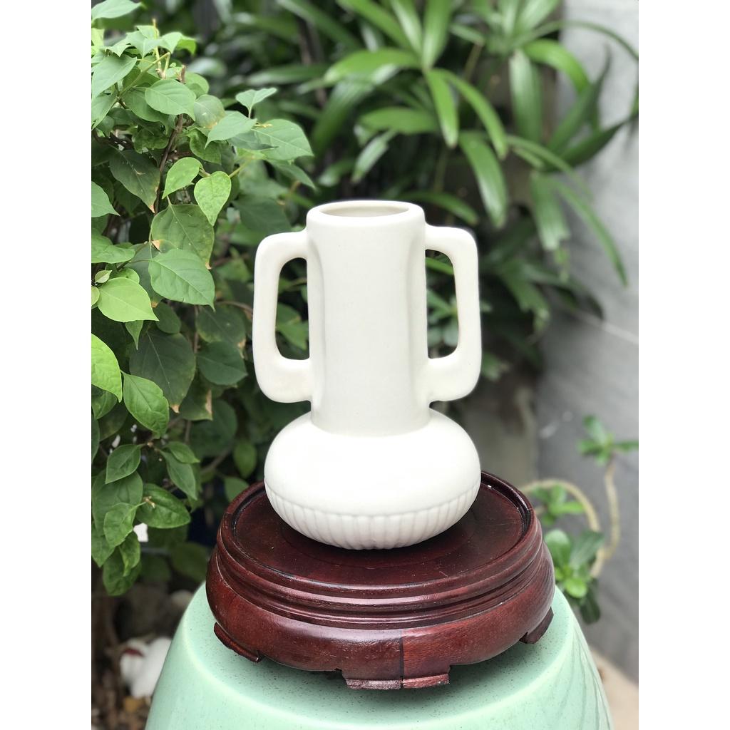 BÌNH HOA GỐM SỨ XUẤT KHẨU TRANG TRÍ DECOR BÌNH CẤM HOA XK01