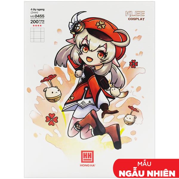 Tập Class Cosplay - 4 Ô Ly - 200 Trang 70gsm - Hồng Hà 0455 (Mẫu Bìa Giao Ngẫu Nhiên)