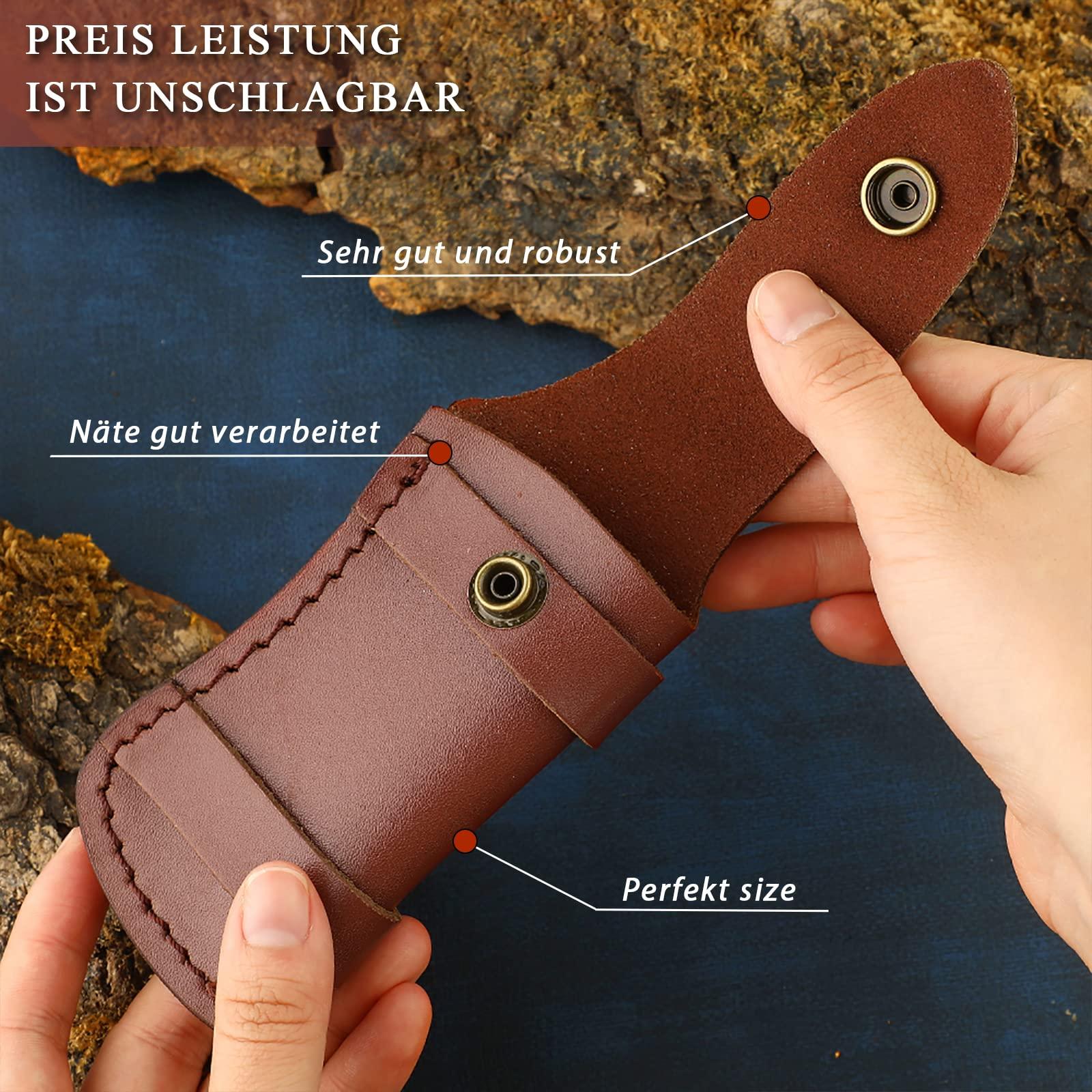 Túi dao cho thắt lưng làm bằng da thực sự băng thẳng đứng túi dao Etui không có dao dao có vỏ để gấp dao nhỏ túi