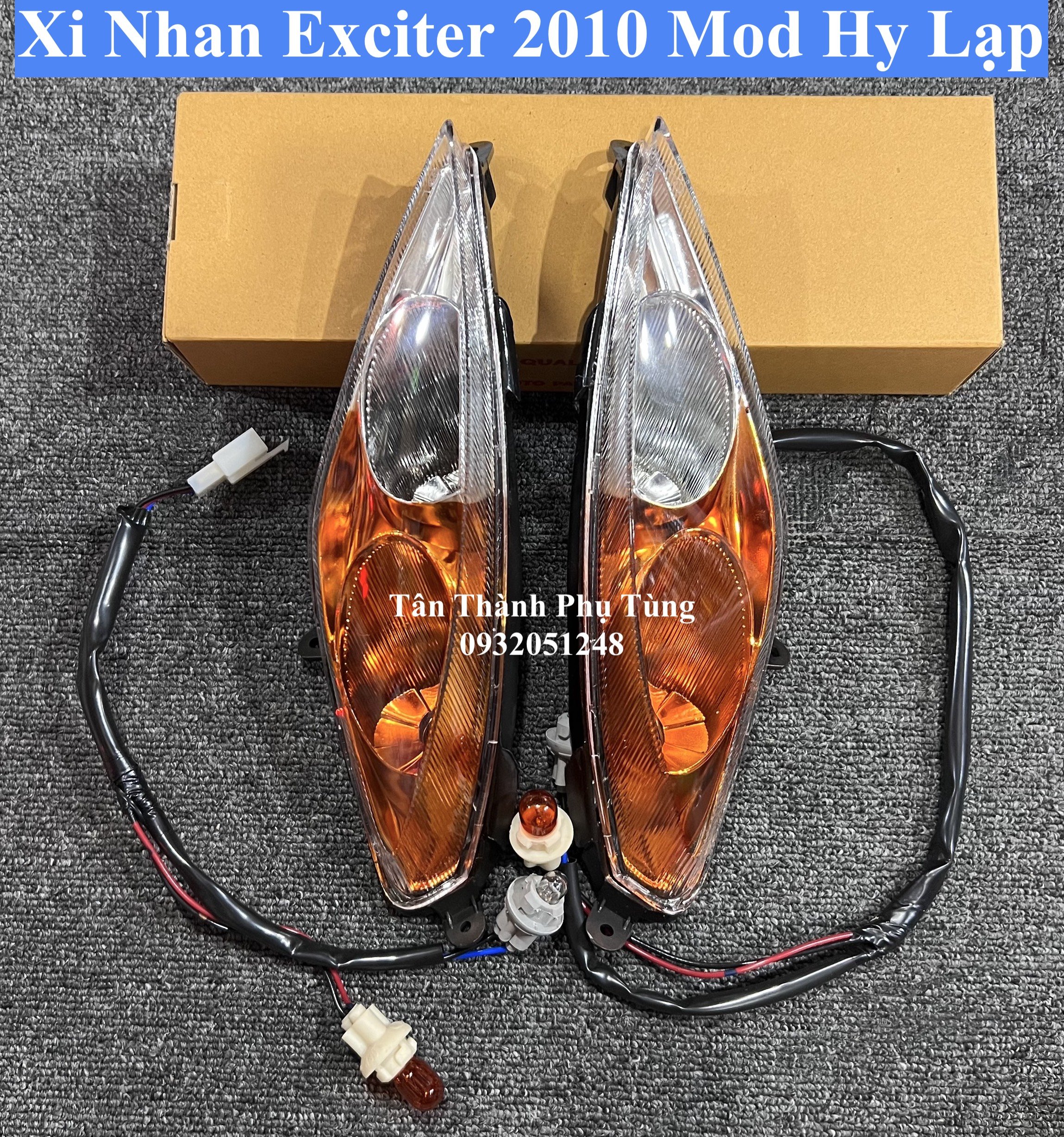 Xi nhan dành cho Exciter 2006- 2010 Mod Hy Lạp - 1 cặp kèm đèn