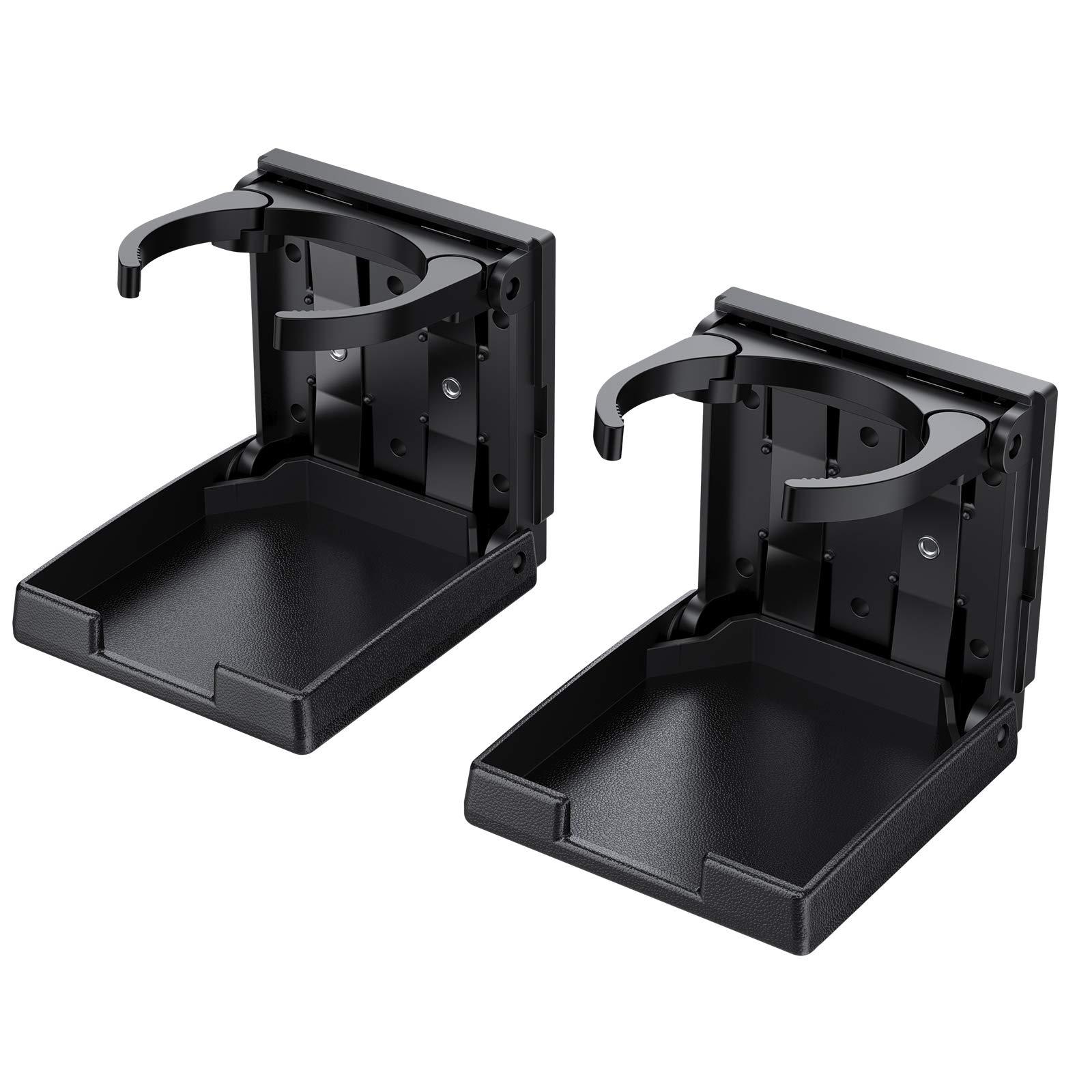 2PCS Universal Điều chỉnh gấp cốc Black Cup Chủ xe ô tô Thanh xe Windows Barboards trong giá đỡ nhựa Đường kính giữ di động 5-7,5 cm cho xe tải xe hơi