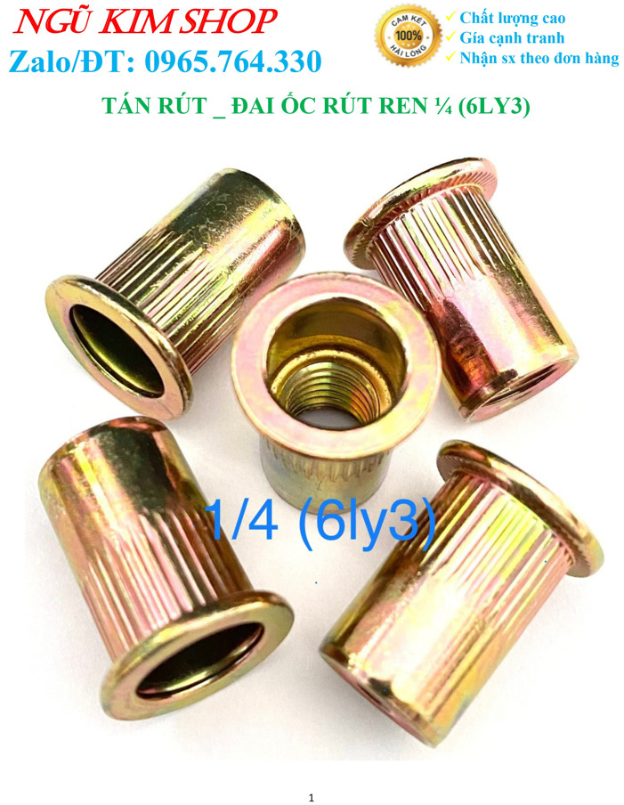 TÁN RÚT _ ĐAI ỐC RÚT REN 1/4