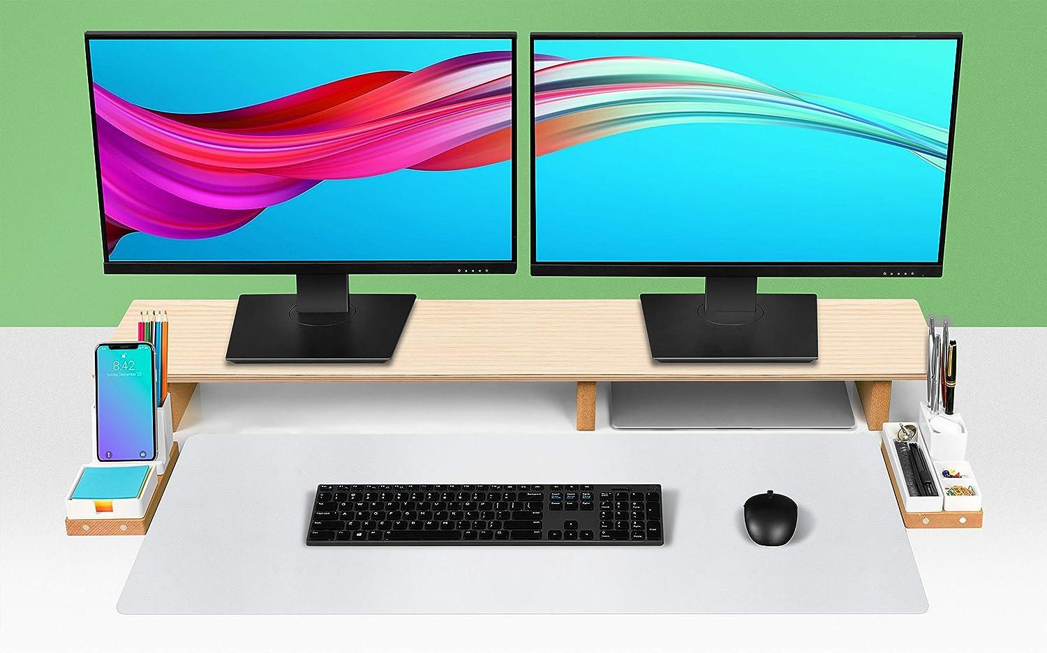 Tấm lót bàn, tấm lót chuột, tấm lót bàn bằng da PU chống trượt, tấm bảo vệ bàn máy tính xách tay cho gia đình và văn phòng-70*35cm