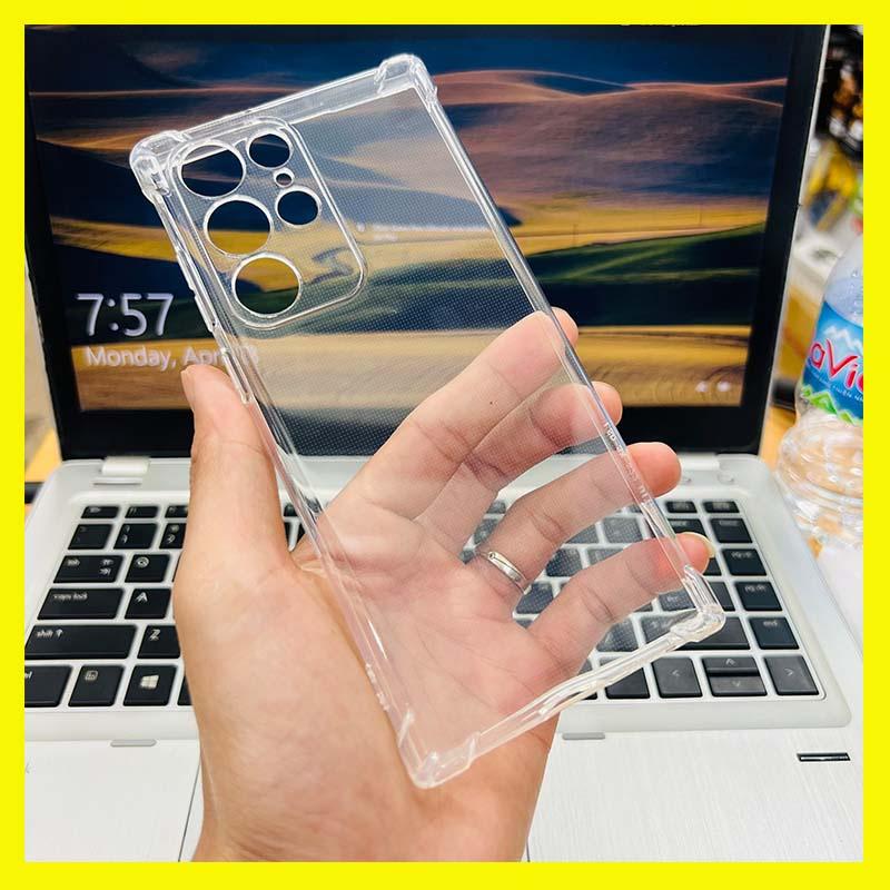 Ốp Lưng Trong Suốt dành cho Samsung S22 Ultra Ốp Lưng Silicon Dẻo Trong Suốt Chống Sốc, Bảo Vệ Camera sau