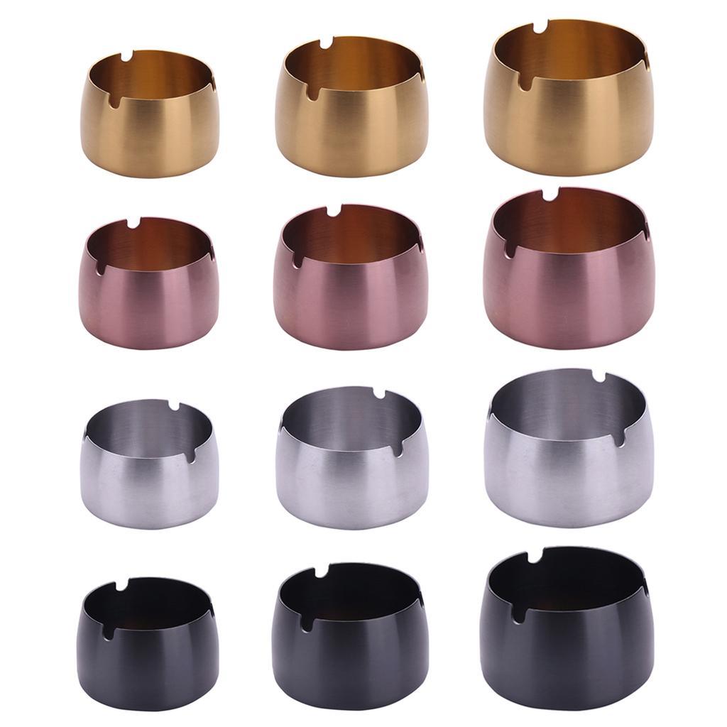Windproof Ashtray Stainless Steel Cigar Ash Tray for Home Office