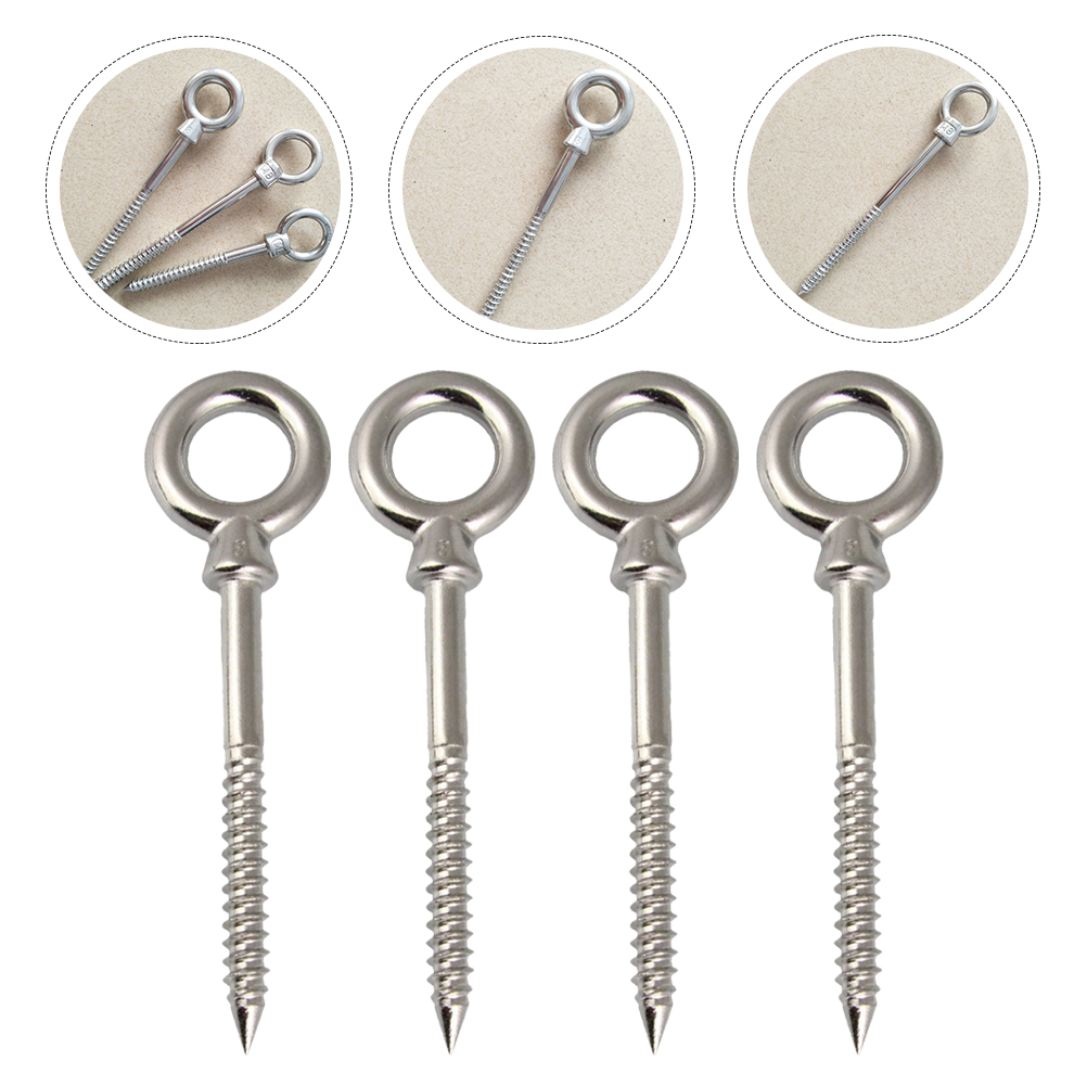 4 Vít Thép Không Gỉ Móc Di Động Treo Xoay Võng Móc Trong Nhà