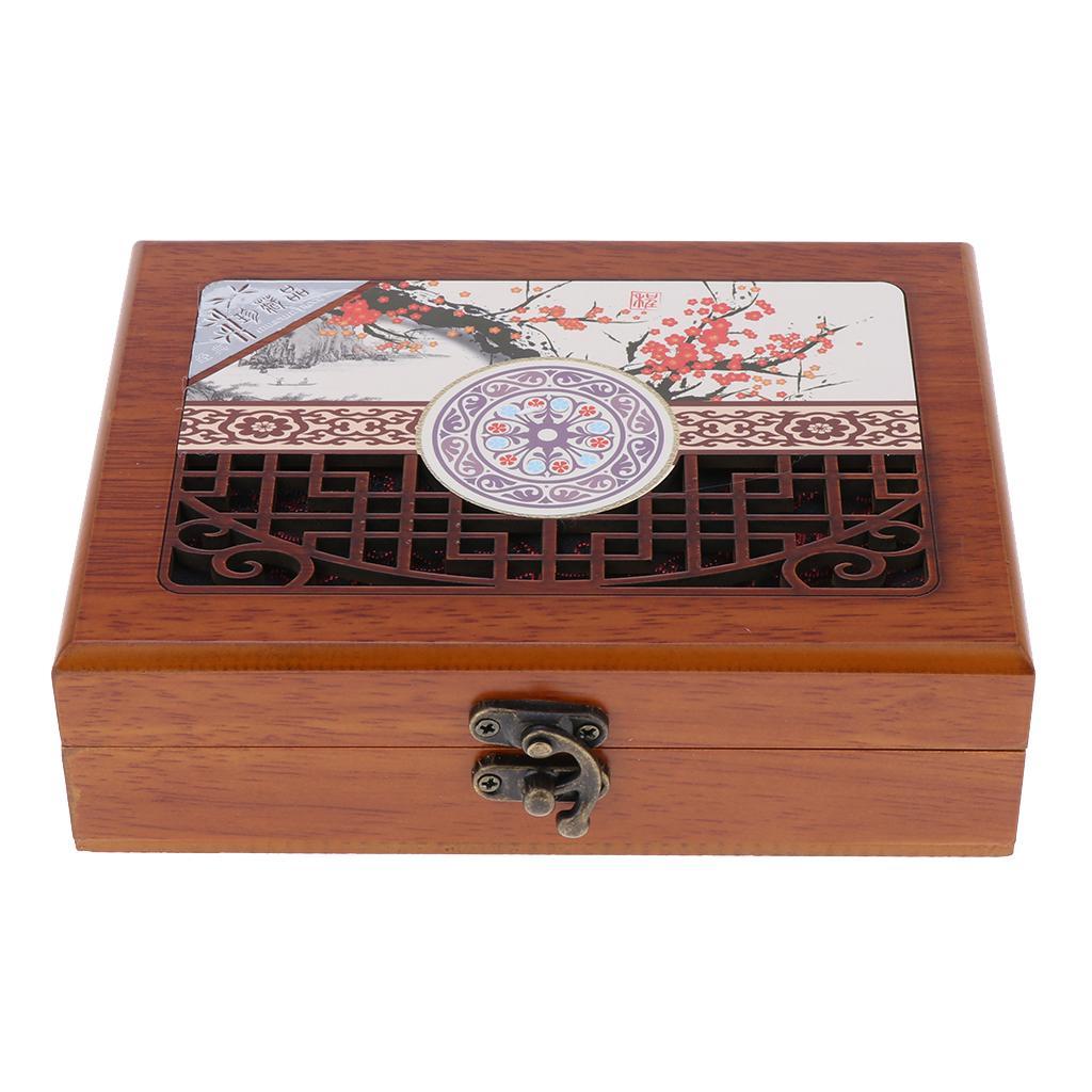 Chinese Style Wooden Jewelry Box Storage, Luxury Wood Necklace Organizer for Women Men, Luxury Case for Earrings Bracelets Watches