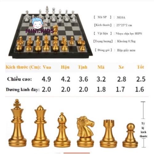 Bộ Cờ Vua Nam Châm Cao Cấp Gấp Gọn Siêu Tiện Dụng Kích Thước Lớn, Board Game cho Trẻ Em và Gia Đình