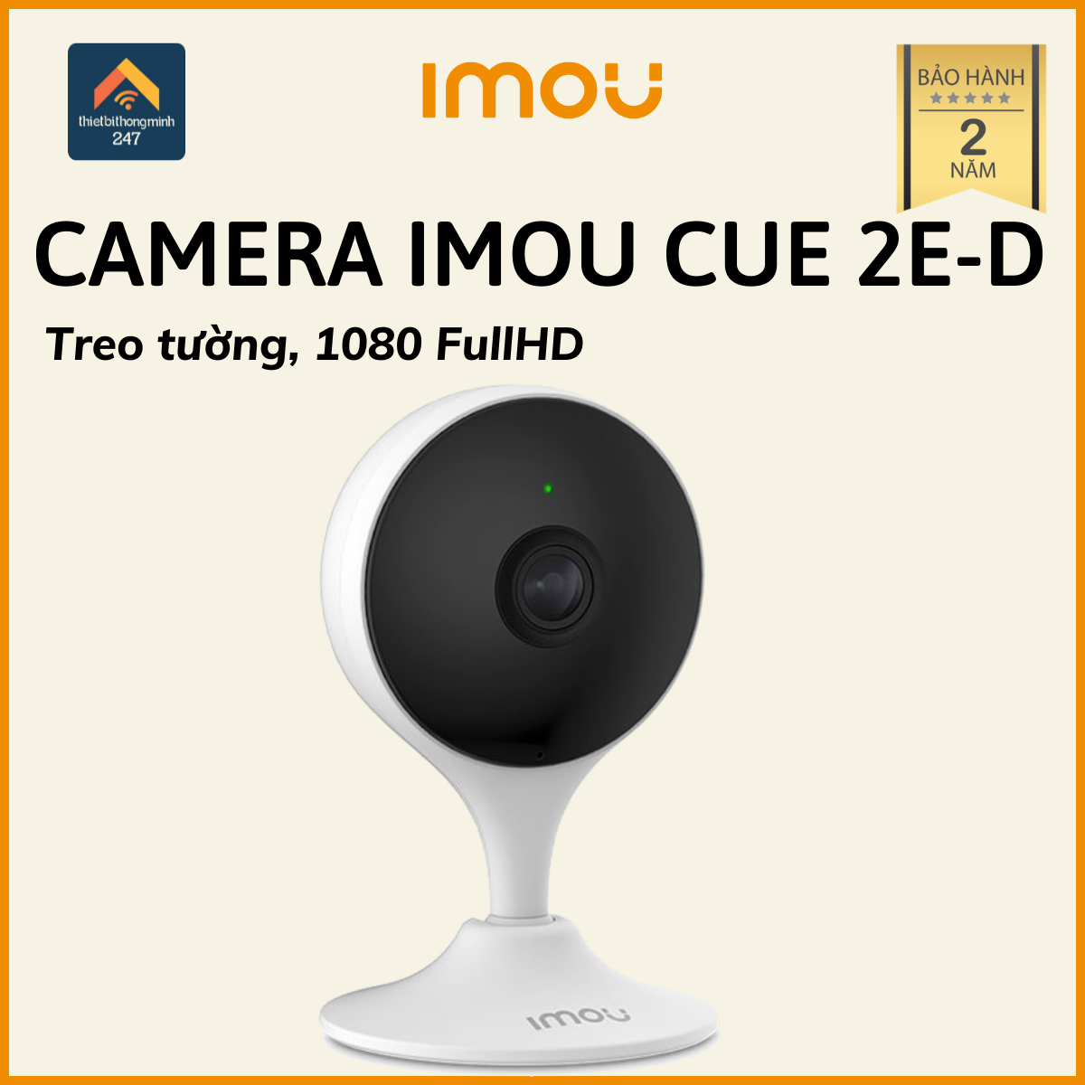 Hàng chính hãng Camera IMOU CUE-2D C22SP kèm thẻ nhớ 32GB Wifi 2MP(1080P) H264