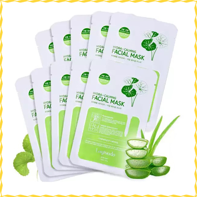 Set 10 Miếng Mặt Nạ Siêu Dưỡng Ẩm LAGIVADO HYDRA CALMING FACIAL MASK giúp da mềm mịn và căng bóng mỗi ngày