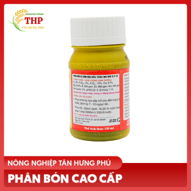Phân Bón Lá Đầu Trâu MK Hạt Vàng 2 | Phân Bón Lá | Phân Bón | Chai 100ml