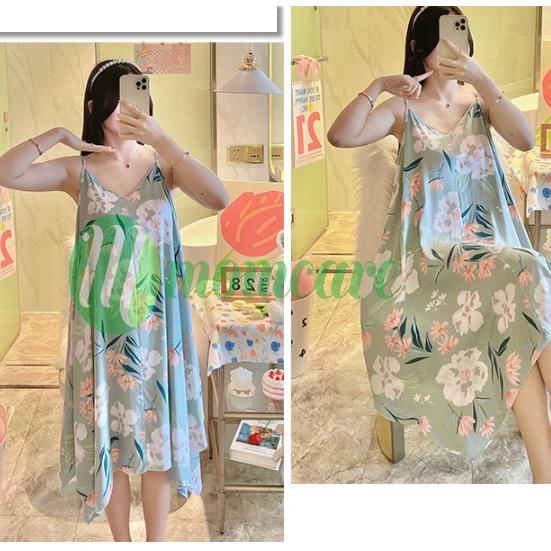Váy lanh, váy ngủ mềm mát hoạ tiết trẻ trung, thời trang