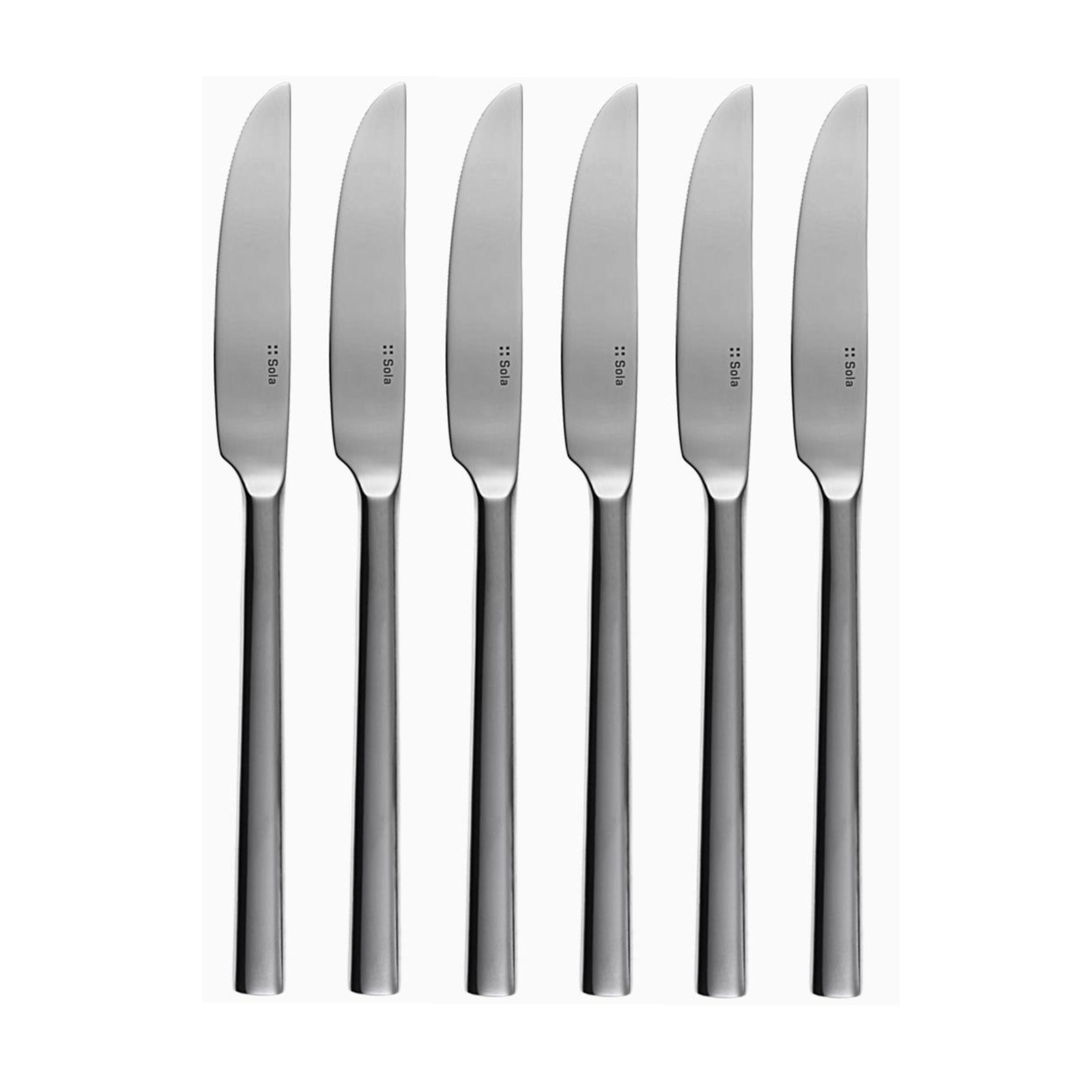 Bộ 6c Dao ăn 107002 - Inox 304 Stainless Steel 18/10 Đồ dùng bàn tiệc nhà hàng khách sạn cao cấp (Set of 6pcs Table knife SS18/10)