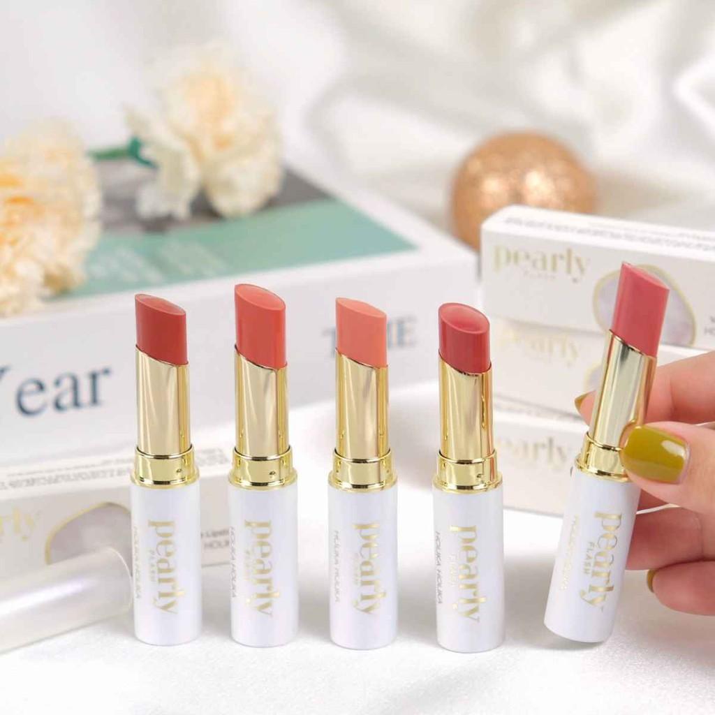 [Siêu Sale 39K]- Son Ánh Ngọc Trai Holika Holika Veil-Like Lipstick 4g Cận Date