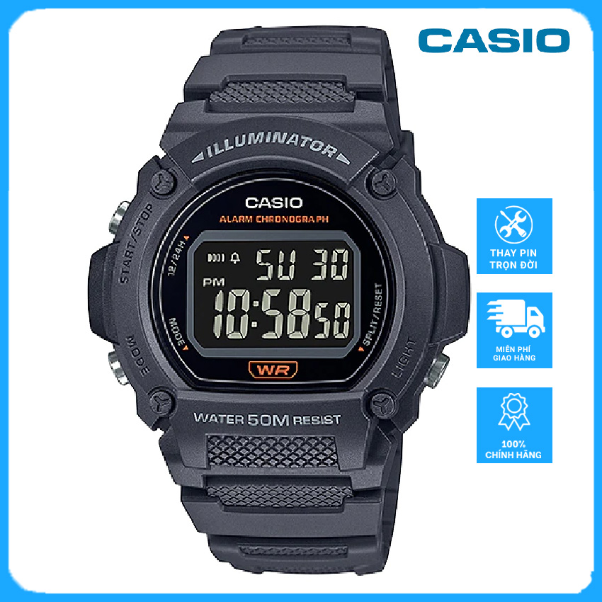 Hình ảnh Đồng Hồ Nam Dây Nhựa Casio Standard W-219H-8BVDF Chính Hãng - W-219H-8B