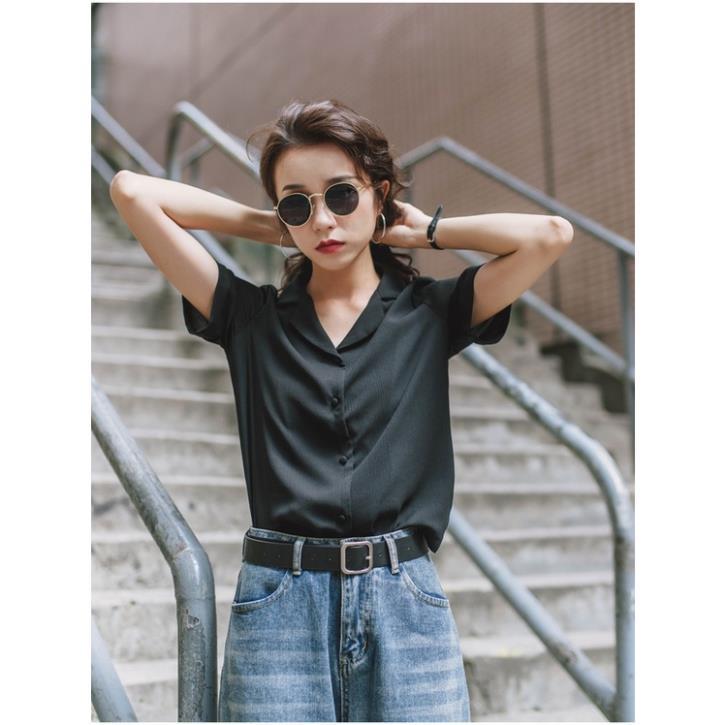 Áo Sơ Mi Nữ Ngắn Tay, Sơ Mi Công Sở Chất Vải Cao Cấp Dáng Suông, Form Chuẩn, Màu Cơ Bản Mặc Tôn Dáng.