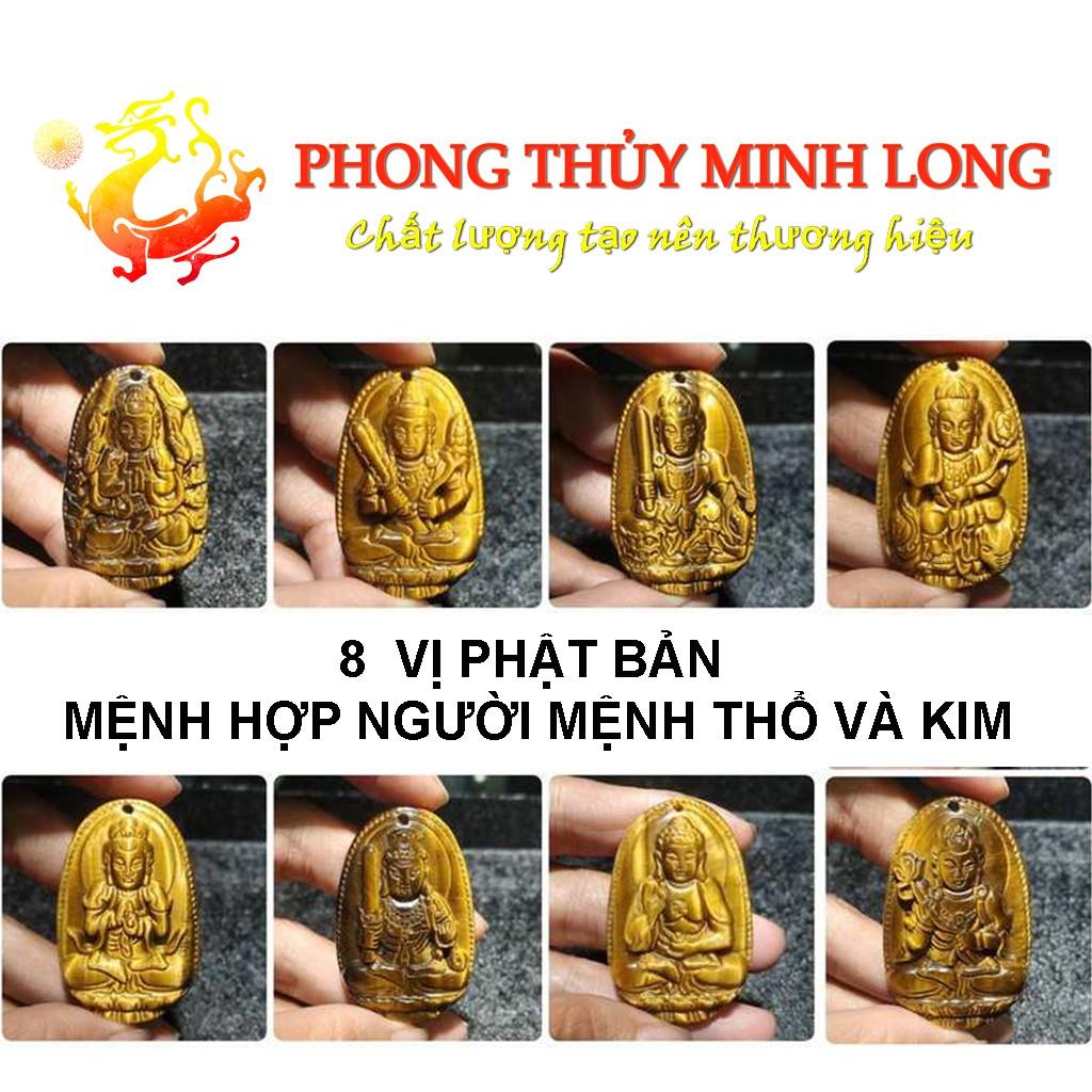 Mặt dây chuyền phật bản mệnh 12 con giáp đá mắt hổ 5A