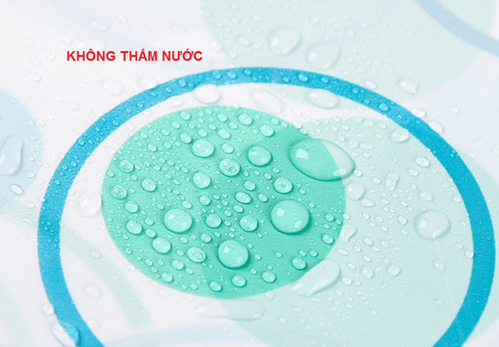 Rèm Nhà Tắm Chống Thấm Nước Cao Cấp Gọn Nhẹ Vải Nhựa