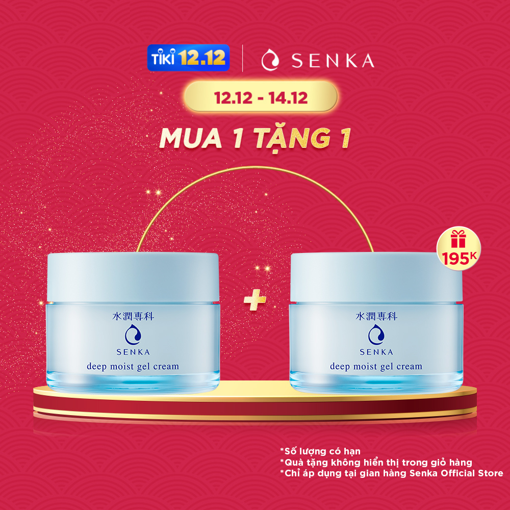 [MUA 1 TẶNG 1] Mặt nạ ngủ cấp ẩm chuyên sâu dạng gel Senka Deep Moist Gel Cream 50g x 2