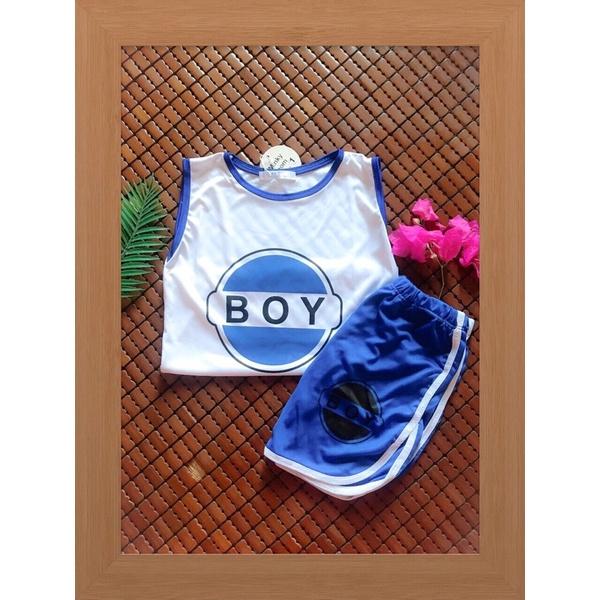 Bộ Quần Áo Trẻ Em In Hình Chữ BOY Cho Bé (6-20kg)