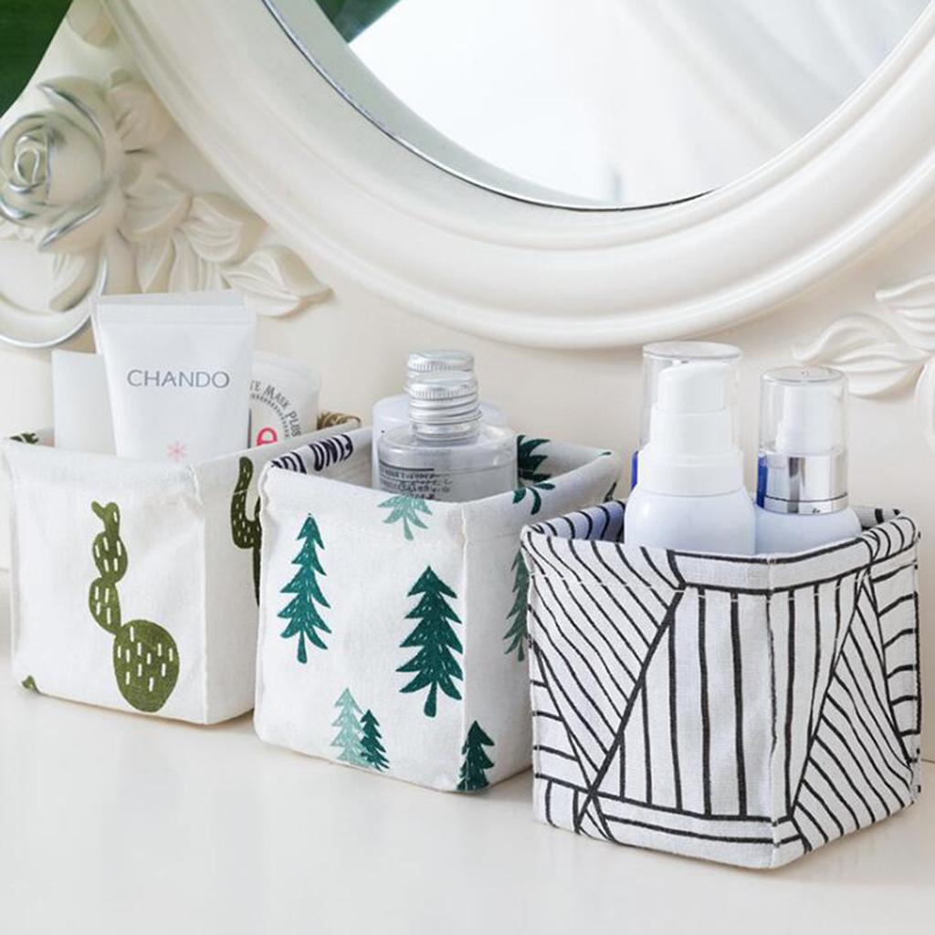 Foldable Desktop Organizer Cabinet Toys Snacks Storage Container Basket