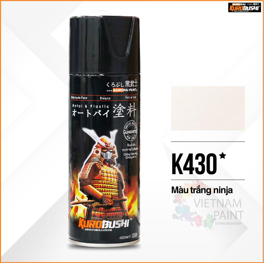 Sơn Samurai - Màu trắng ninja K430 (400 ml)