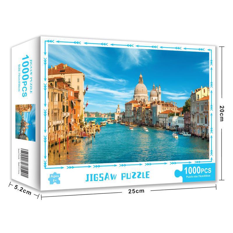 Bộ Tranh Ghép Xếp Hình 1000 Pcs Jigsaw Puzzle Venice Italy Thú Vị Cao Cấp