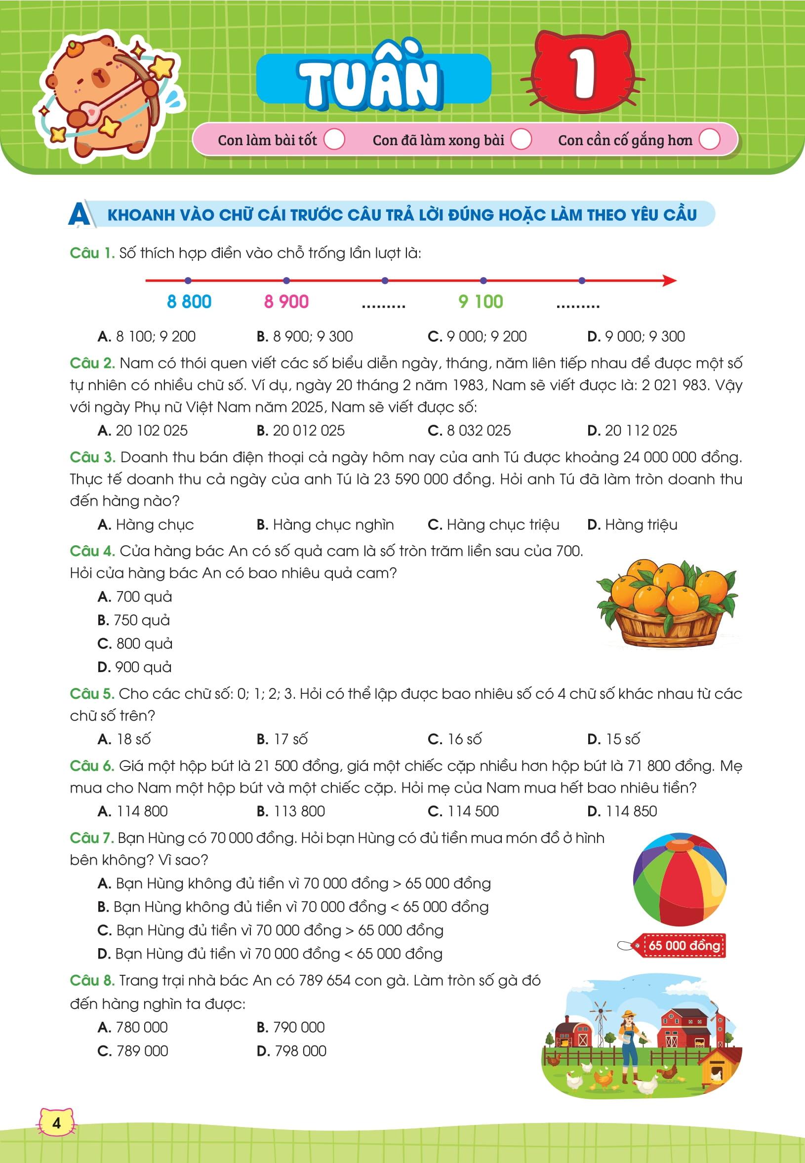 Sách - Phiếu Bài Tập Cuối Tuần Toán 5