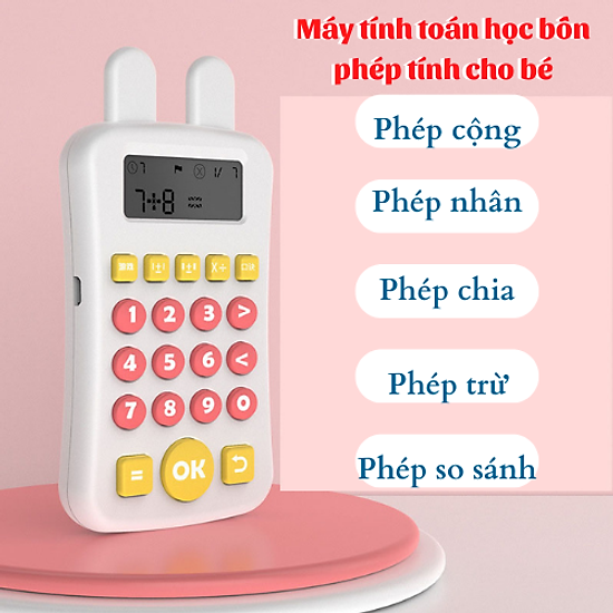 Máy Tính Cầm Tay Thông Minh Luyện Tính Nhẩm Cho Bé - JL