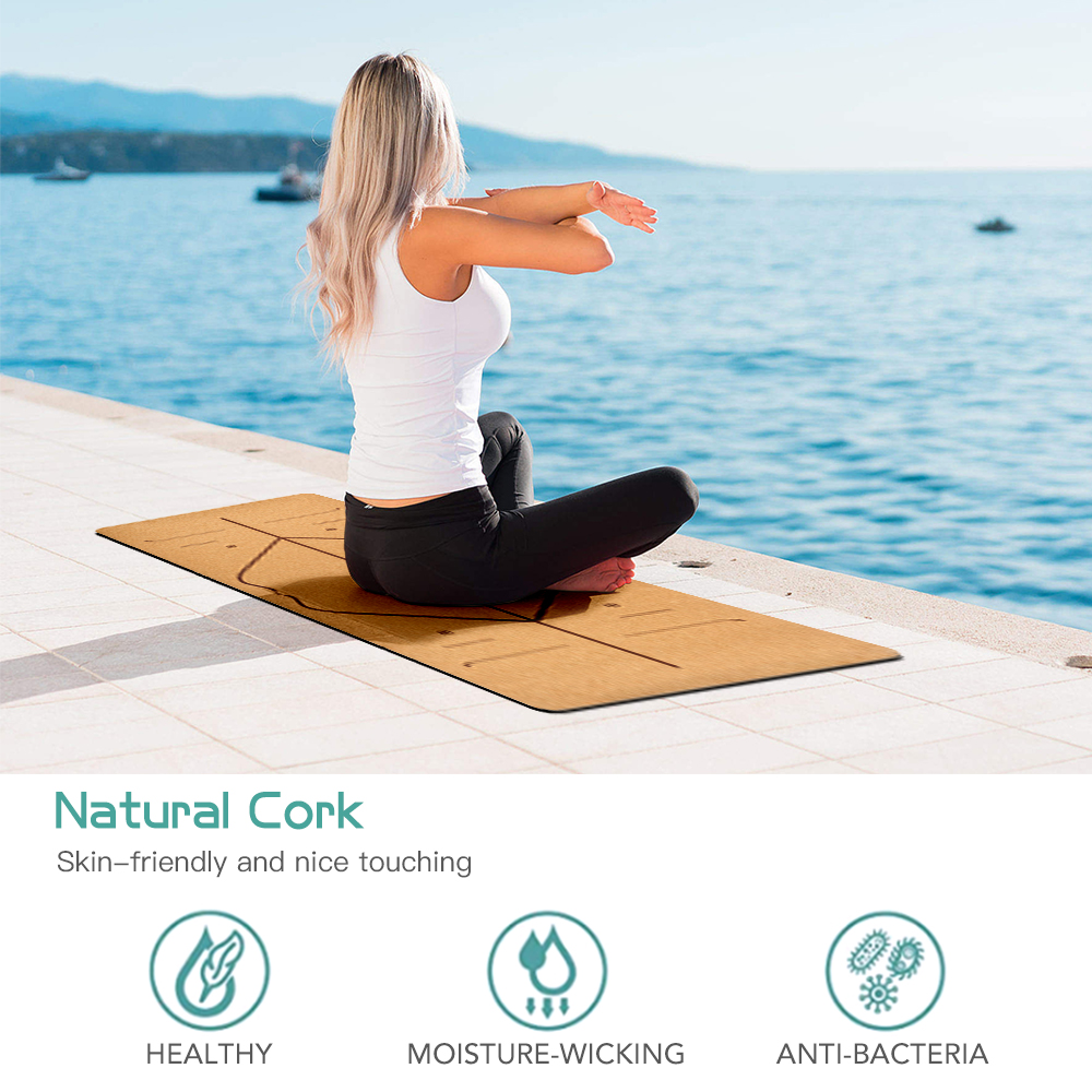 Thảm tập Yoga không trơn trượt dày 5mm có tụi đựng và dây đai cố định