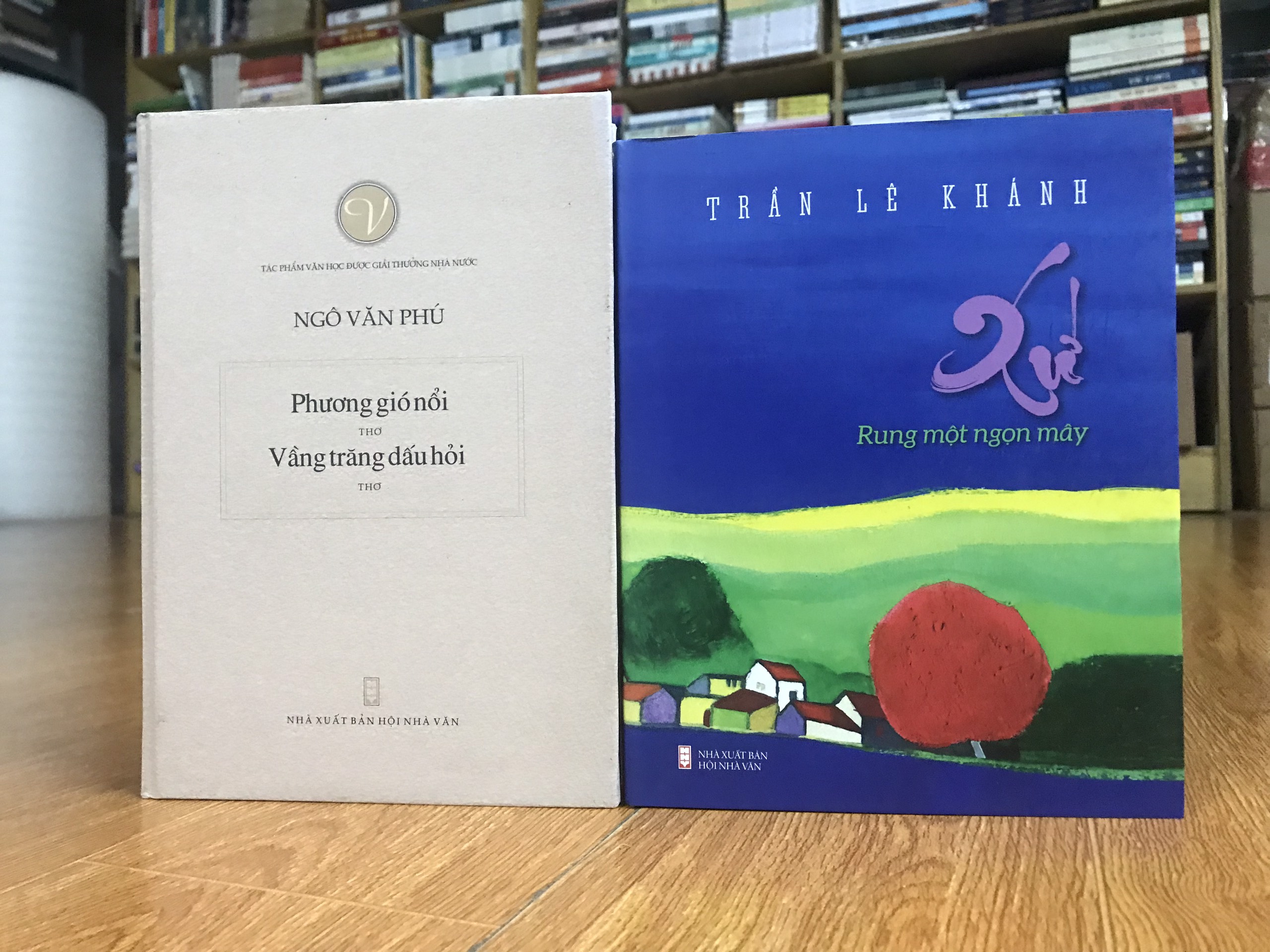 Combo thơ Ngô Văn Phú (Vầng trăng dấu hỏi - Phương gió nổi) + thơ Trần Lê Khánh ( Xứ rung một ngọn mây) sách bìa cứng