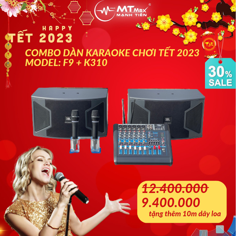[Ưu đãi Freeship-Cửa hàng trợ giá]Combo dàn karaoke gia đình sân khấu cực đỉnh 2023 siêu hay loa JBI 310 kèm mixer liền công suất F9 sẵn 2 micro tặng kèm 10m dây loa bảo hành 12 tháng