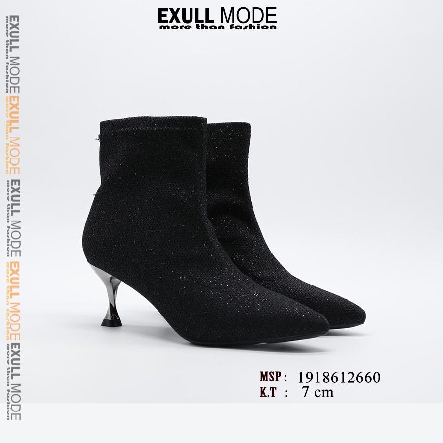 Giày Boot Nữ, boot nữ kim tuyến chất liệu vải sợ cao cấp thoáng khi đi êm chân, chính hãng Exull Mode 1918612660