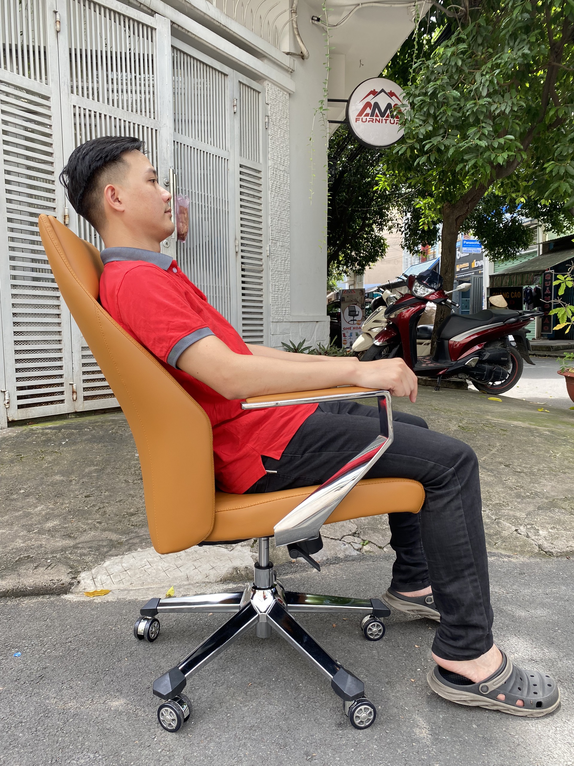 Ghế giám đốc ngả lưng thư giãn bọc Da AMA-GD35-U