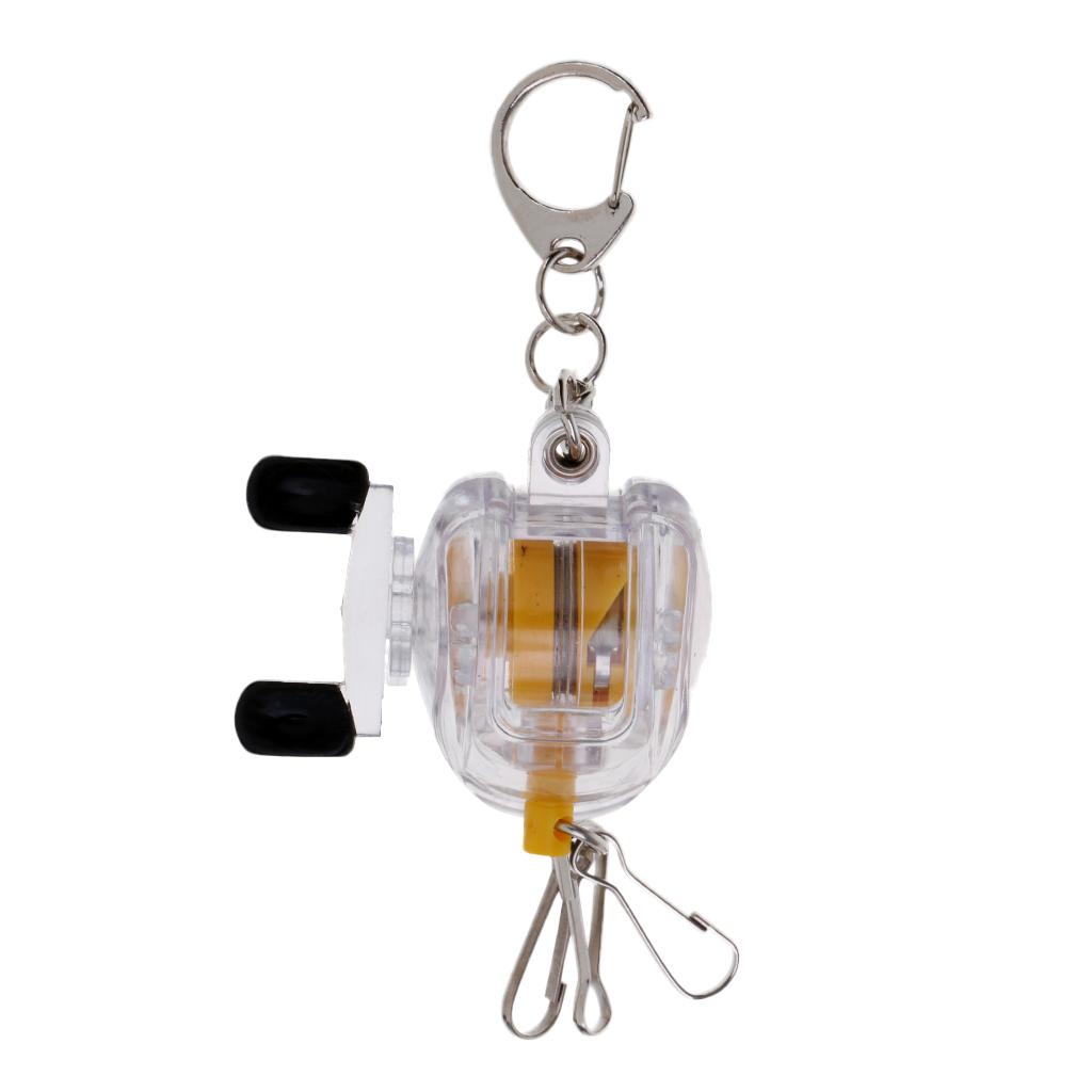 Fishing Zinger Key Chain Retractor Baitcasting Reel Key Ring Carabiner Clip