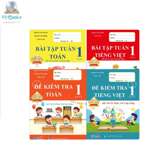 Sách - Combo Bài Tập Tuần và Đề Kiểm Tra Toán và Tiếng Việt 1 - Kết Nối Tri Thức Với Cuộc Sống - Học Kì 2