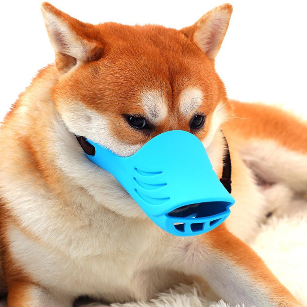 Pet Dog Anti Bite Mask Pet Dog Puppy Mouth Mask Dog Muzzles Blue