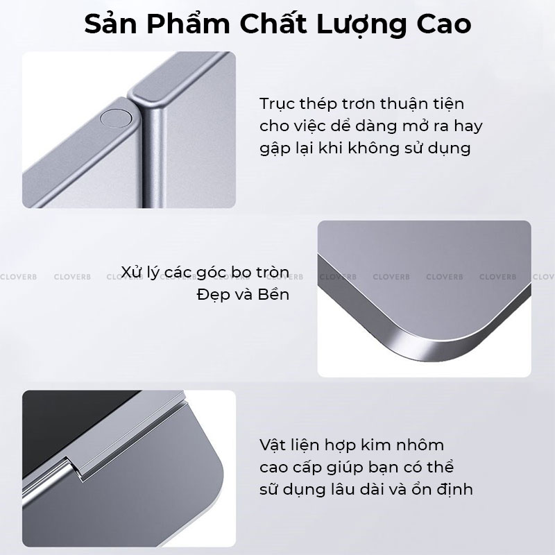 Giá Đỡ Laptop Baseus Papery Notebook Holder Siêu Mòng Dể Xếp Gọn Hợp Kim Aluminum - Hàng Chính Hãng