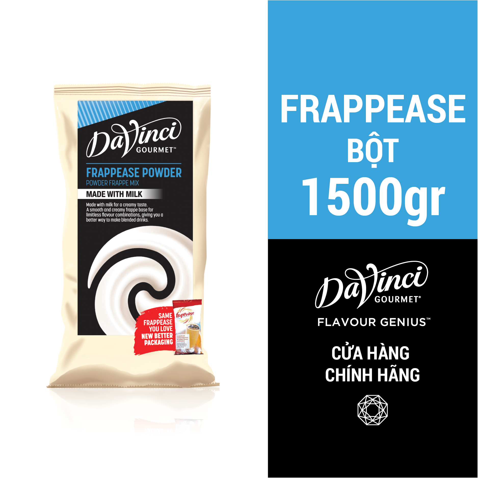 Bột nền pha chế / Frappease Powder - Davinci Gourmet (1,5kg)