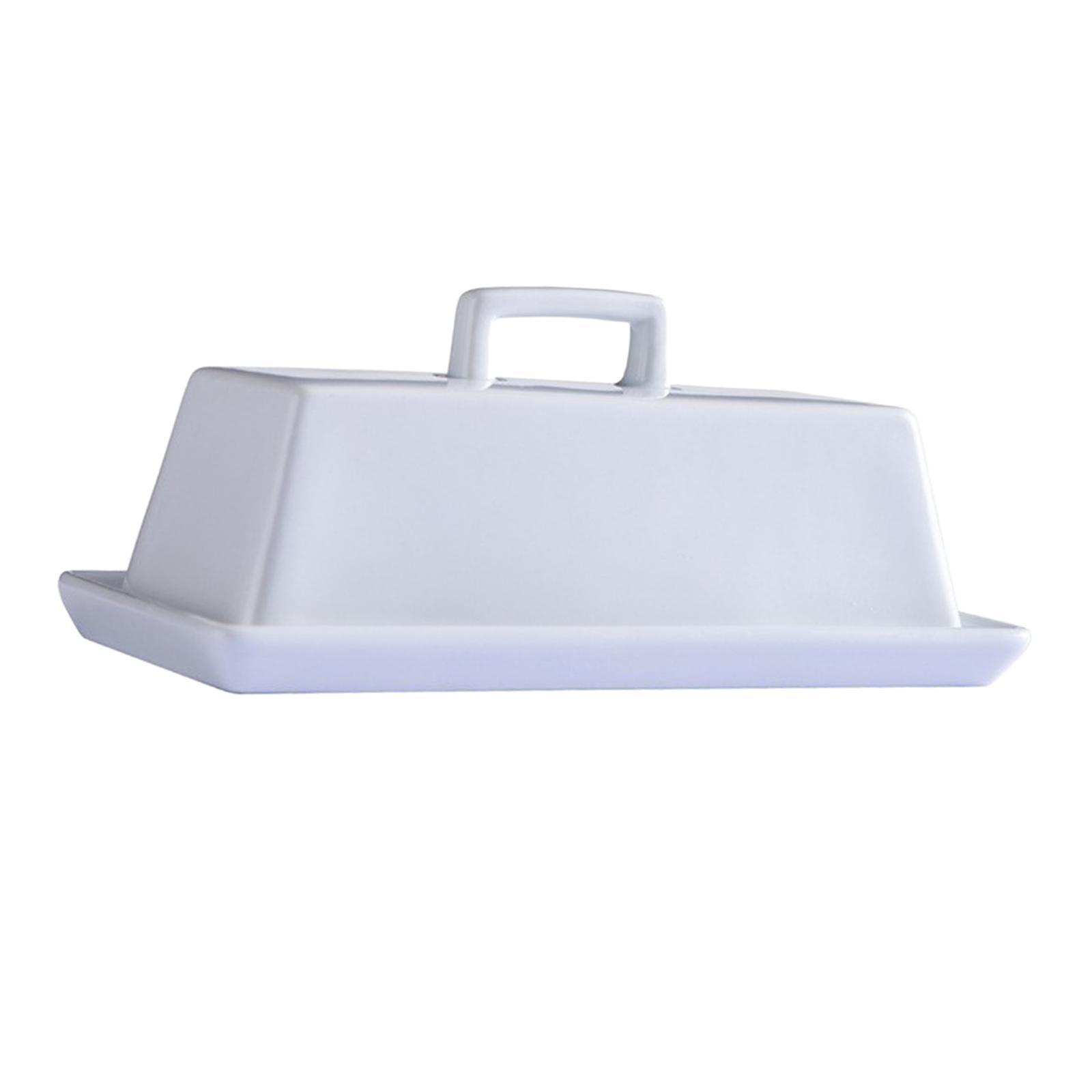 Ceramic Keeper Butter Dish with Lid for Microwave Refrigerator Countertop