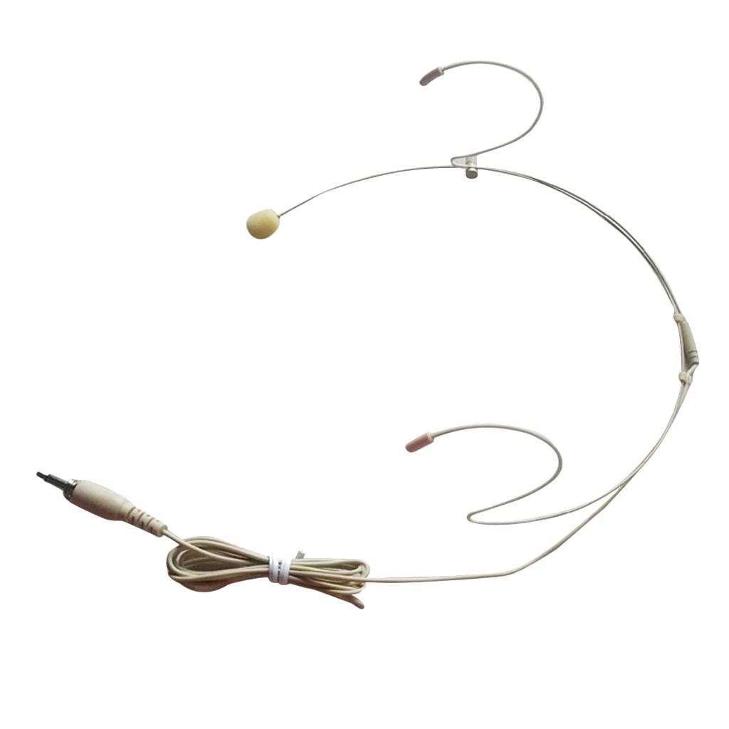 1X3.5 Mm Jack HEADWORN Micro Gắn Đầu Mic Cầm Tay, Màu Be