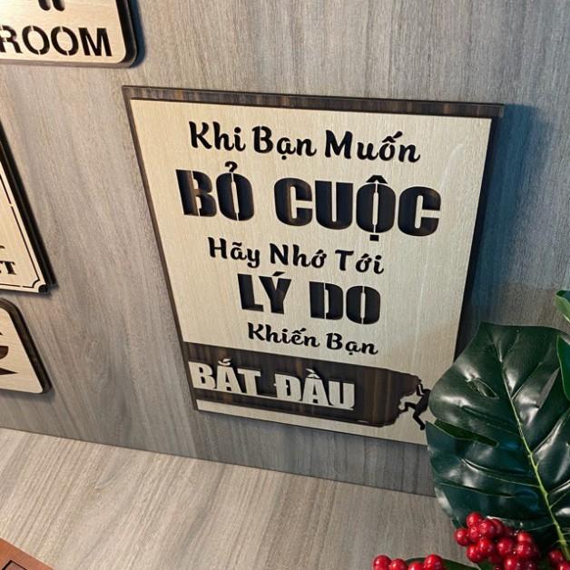 Tranh động lực CARINA T003 - Khi bạn muốn bỏ cuộc hãy nghĩ tới lí do bạn bắt đầu