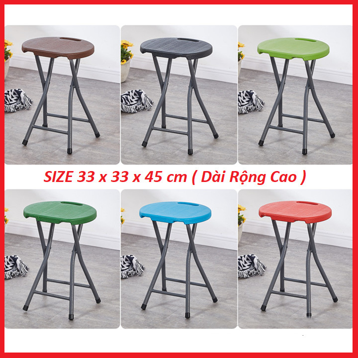 Ghế Gấp. Ghế Gấp Gọn Di Động. Size To 33 x 33 x 45. Full Màu