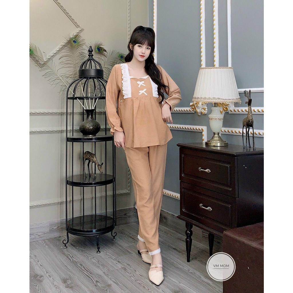 Bộ bầu Sau Sinh chất nỉ nhung siêu ấm áp mùa ĐÔNG -