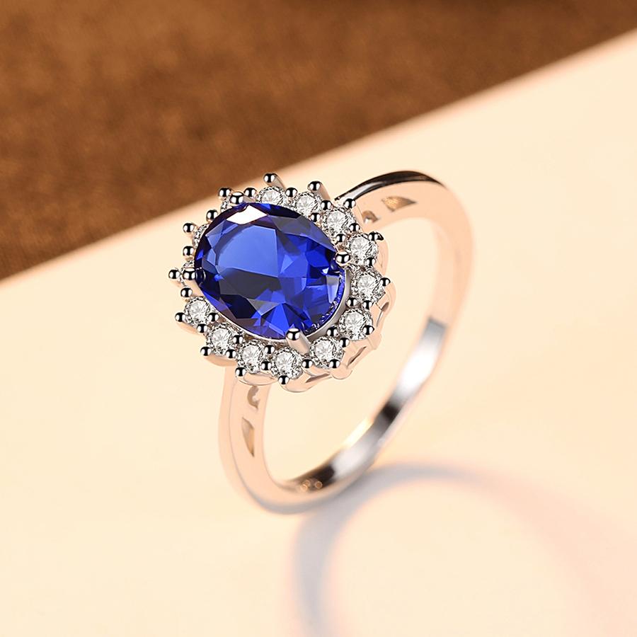 Bộ Trang Sức Bạc Nữ Đính Đá 3 Món Màu Xanh Lam - BDM2319 - Bảo Ngọc Jewelry