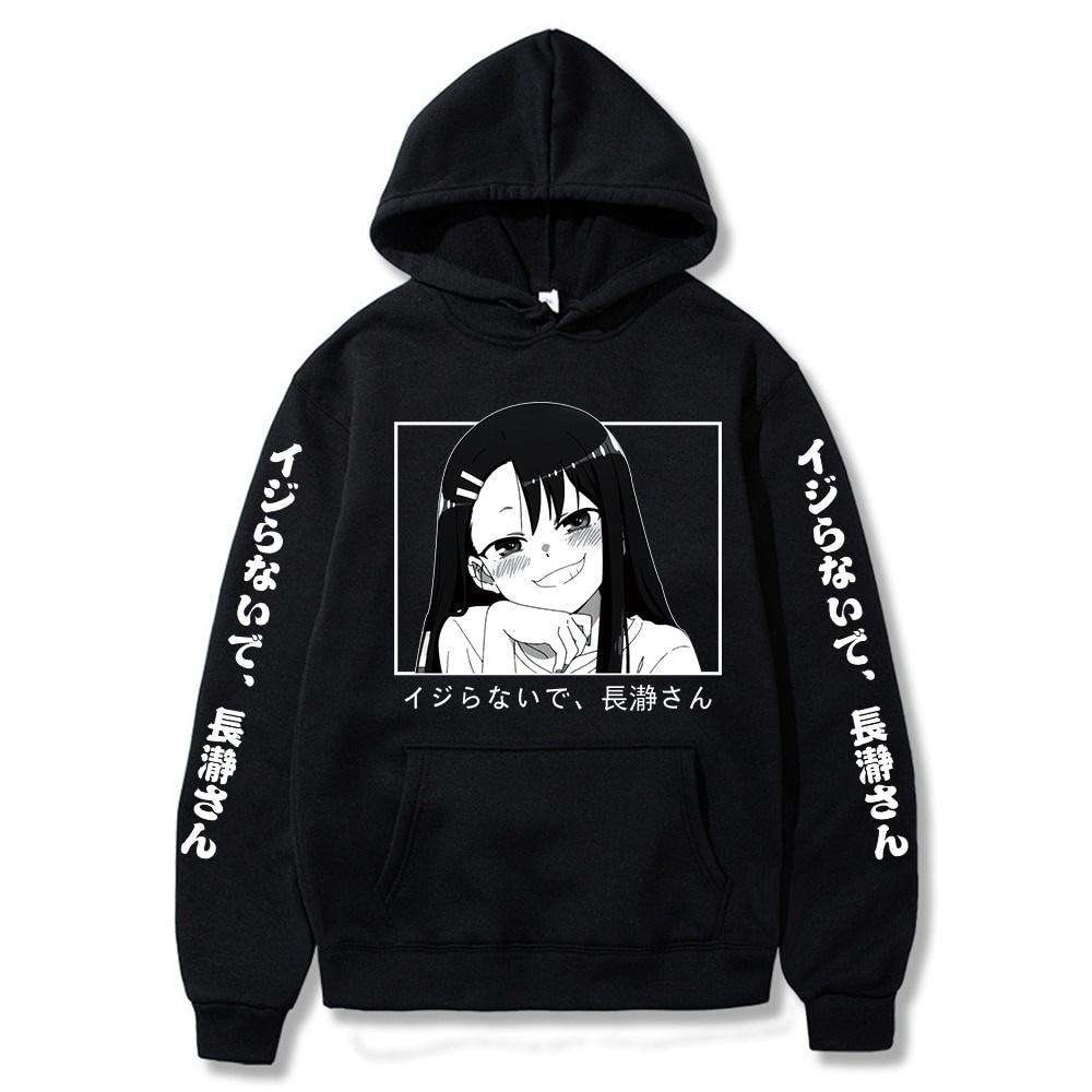 Áo Hoodie Tay Dài In Chữ Hot Don't Toy With Me, Miss Nagatoro Harajuku Cho Nam Và Nữ